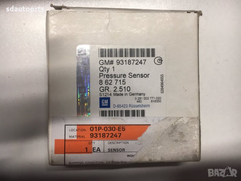 OPEL 93187247 Оригинален Датчик налягане в изпускателния колектор , снимка 1