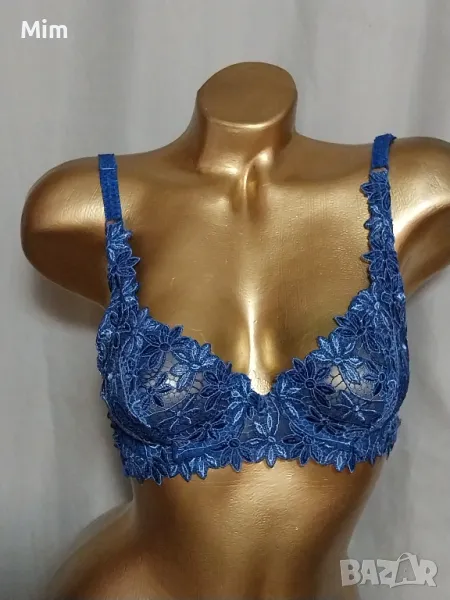 70 С Син сутиен с богата бродерия , снимка 1
