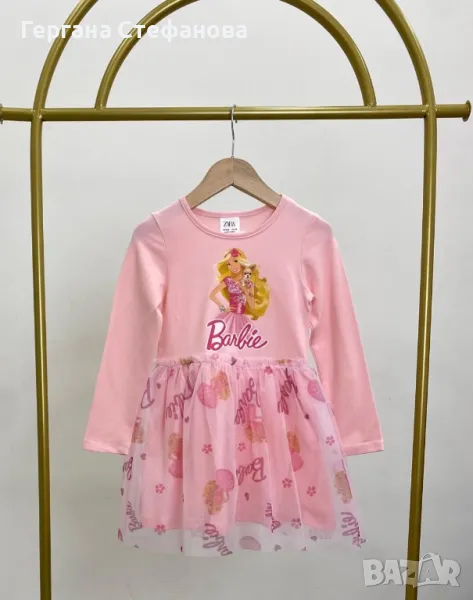 Рокля Барби Размери-98,104,110,116,128 Цена-32 лв, снимка 1