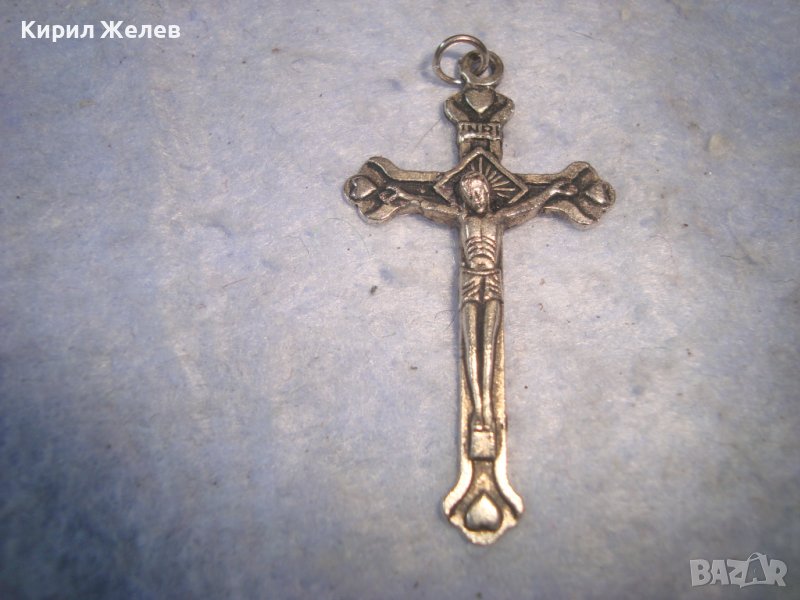 ПОСРЕБРЕНО НАГРЪДНО РАЗПЯТИЕ - ЙЕРУСАЛИМ - НАГРЪДНО КРЪСТЧЕ 19857, снимка 1