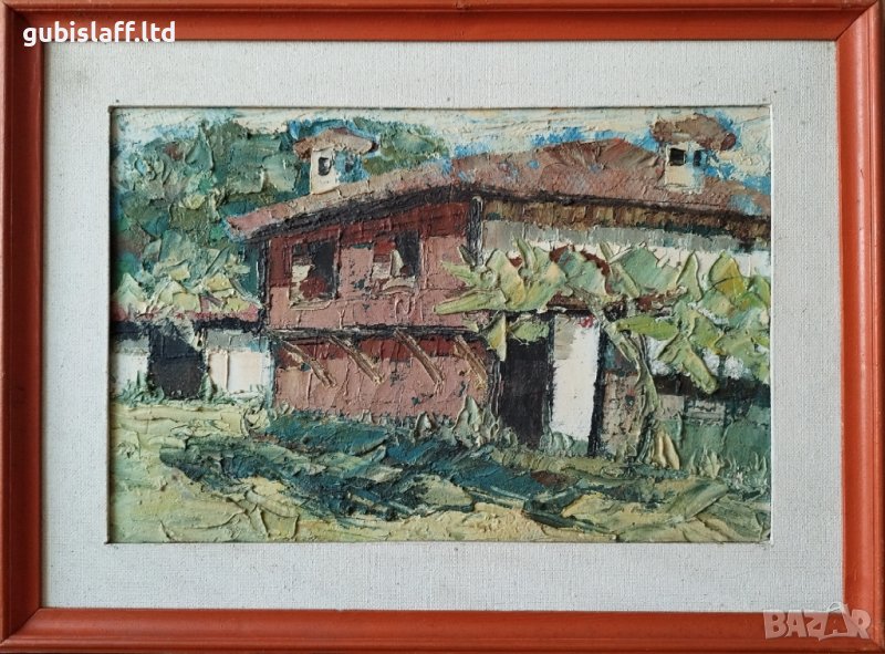 Картина, стара къща в Карлово, худ. Димитър Пачов - 1, снимка 1