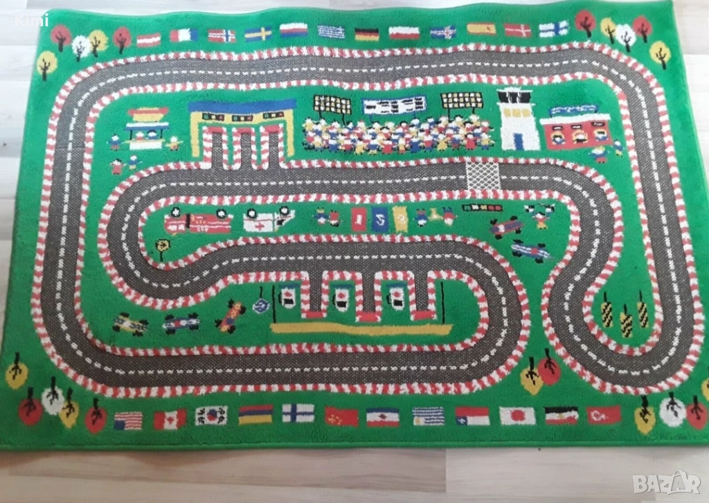 детски 3D килим с писта от формула 1, снимка 1