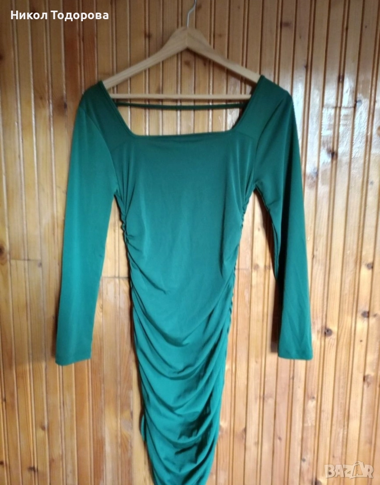 Елегантна зелена рокля, снимка 1