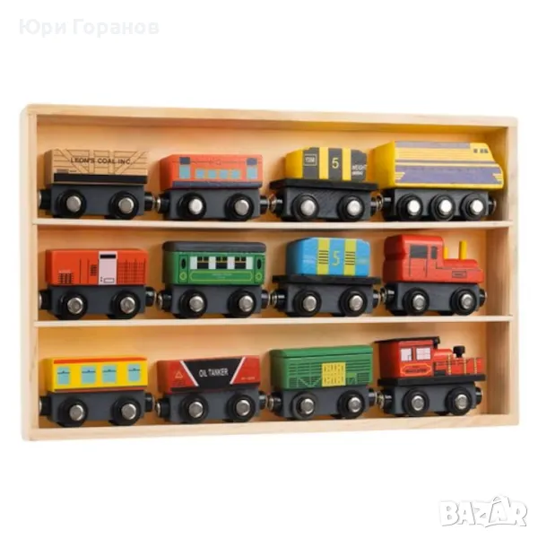 Дървен магнитен влак Kruzzel - само един наличен, снимка 1