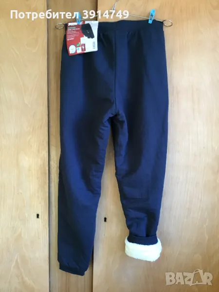 Спортен термален панталон / термопанталон, дебел ‘шерпа’ хастар, много топъл зимен,ръст 158-164, НОВ, снимка 1