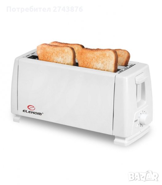  ТОСТЕР ЗА ЧЕТИРИ ПРЕПЕЧЕНИ ФИЛИИ ELEKOM EK-003, снимка 1
