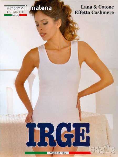 Irge M,L,XL шампанско италиански вълнен потник с широки презрамки вълнено бельо вълнени потници, снимка 1