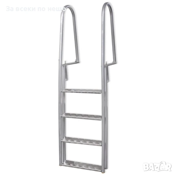 Стълба с 4 стъпала за басейн или док, алуминий, 167 см Код P716, снимка 1