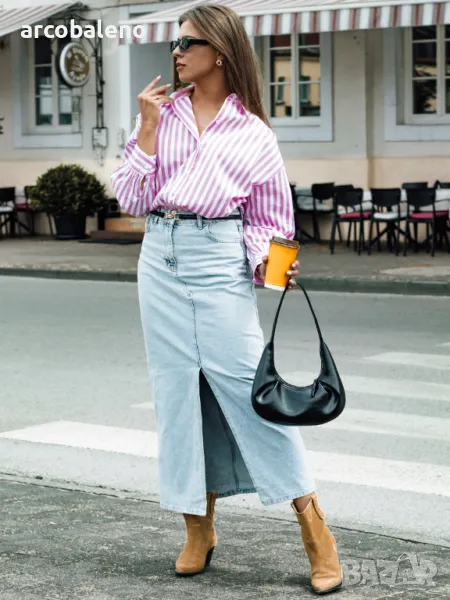 VIRTON Дамска дънкова пола, снимка 1