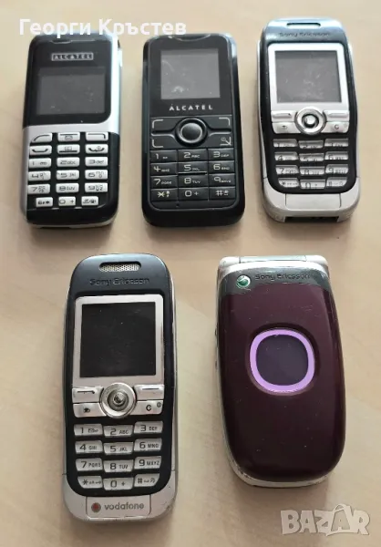 Alcatel E205 и S210, Sony Ericsson J300(2 бр.) и Z300 - за ремонт или части , снимка 1