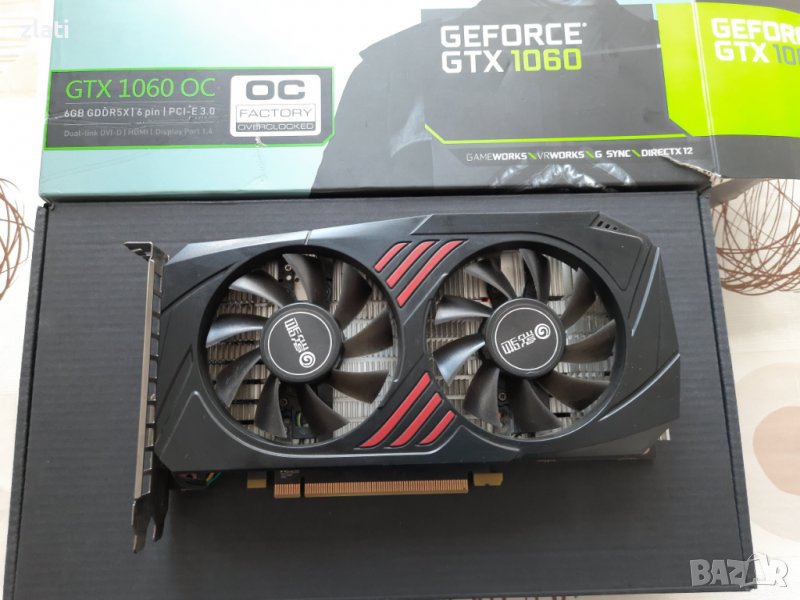 Геймърска Видеокарта KFA2 GeForce® GTX 1060 OC REDBLACK, 6GB GDDR5X, 192-bit, снимка 1