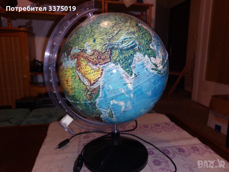 Светещ глобус нощтна лампа, снимка 1