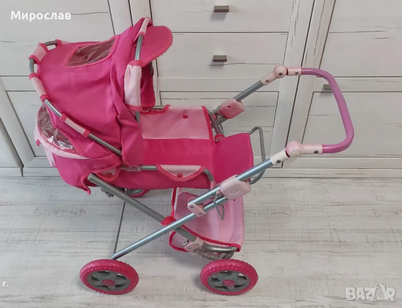Детска сгъваема количка за кукли с подарък бебе, снимка 1