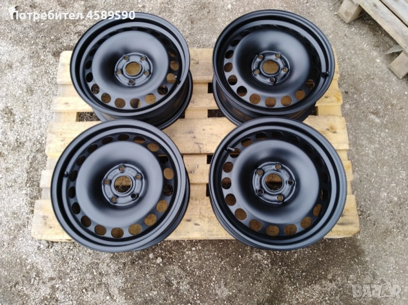 4бр.Оригинални железни джанти 16цола 7.5J ET45 за Audi A4 B8(2007-2016), снимка 1