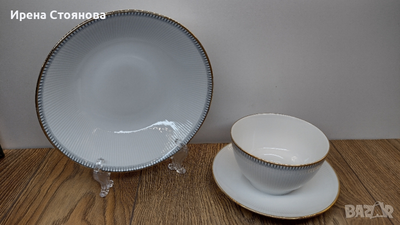 Купа и сосиера с вградена чиния Winterling Roslau 1950, снимка 1