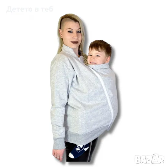 Полар за бебеносене сив, снимка 1