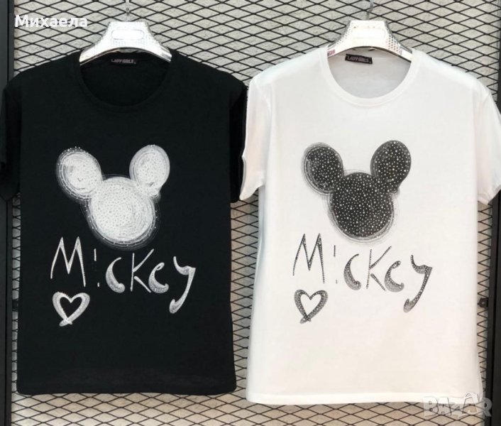 Памучни дамски тениски  Mickey - два цвята - 25 лв., снимка 1