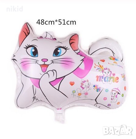 коте Мари Аристократ Marie легнала фолио фолиев балон хелий или въздух парти рожден ден, снимка 1