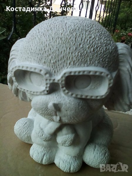 Гипсова фигурка - куче 18 см, снимка 1