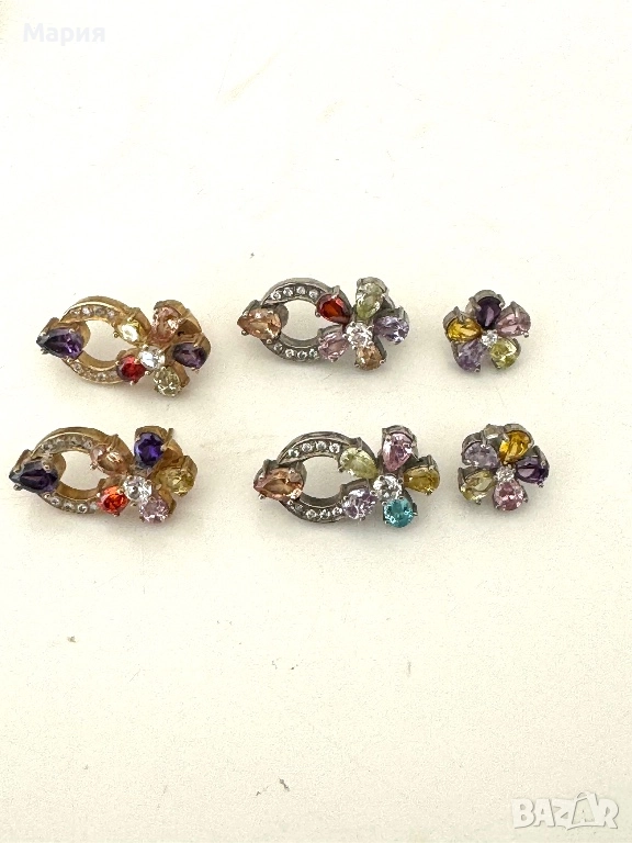 3 чифта сребърни (925) обеци модел Булгари “Bvlgari“, снимка 1