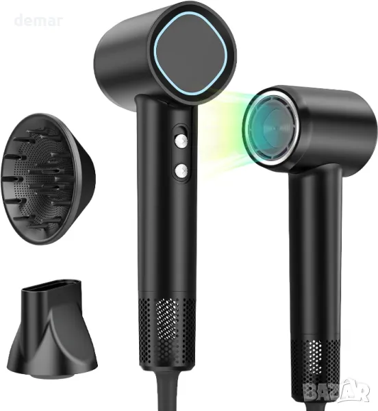 Hextek сешоар, бързо изсушаване с 500 милиона отрицателни йони, 160 000 об/мин, 1700W, снимка 1