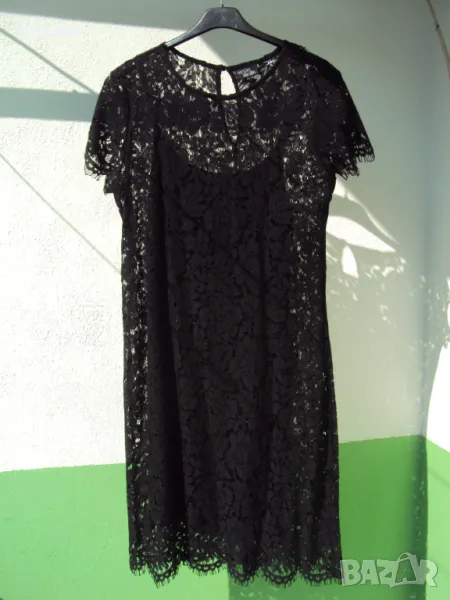Черна дантелена рокля нова ръст 40/42, снимка 1