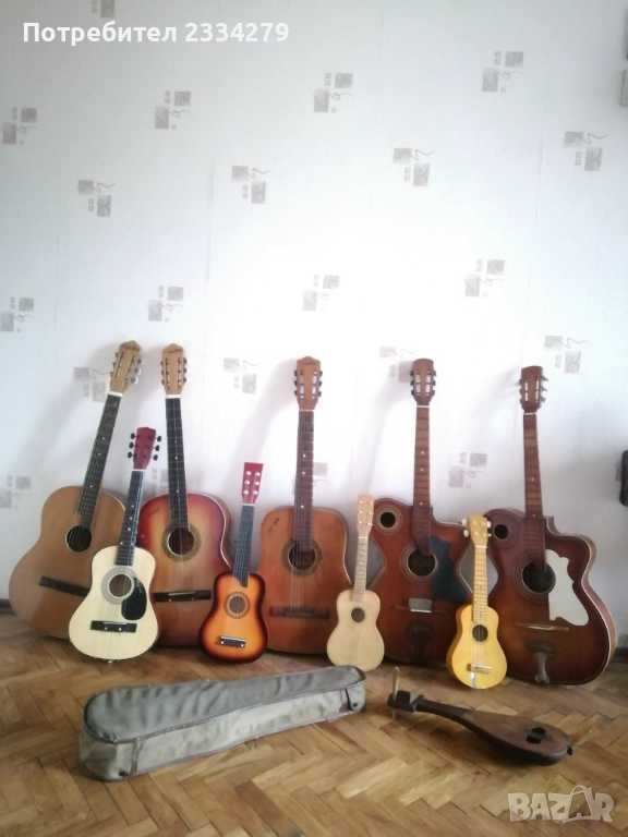 Китари и цигулки, стари струнни музикални инструменти, снимка 1