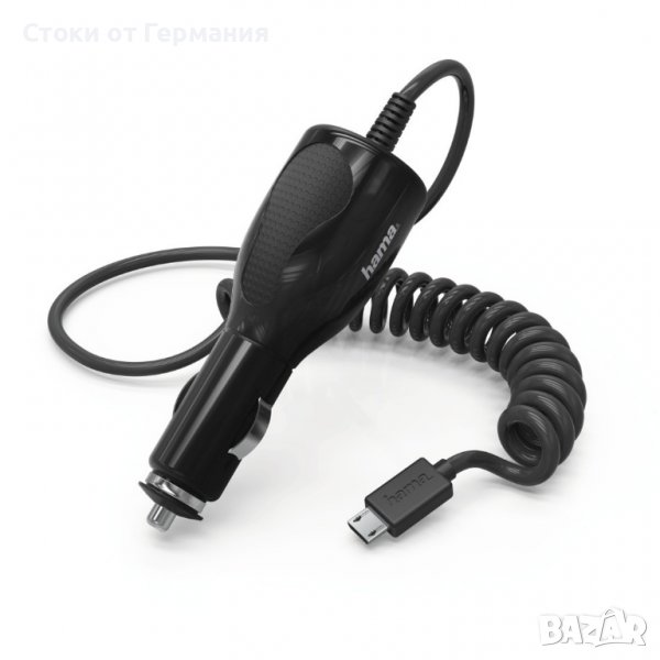 Зарядно за кола - Hama, Micro-USB, 1 A, черно, снимка 1