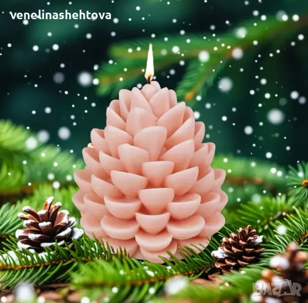 3D Шишарка Силиконов молд форма за свещи гипс сапун , снимка 1