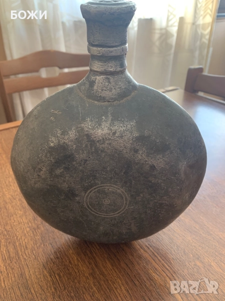 Османска калаена манерка XVIII–XIX век – масивна, антикварна, снимка 1