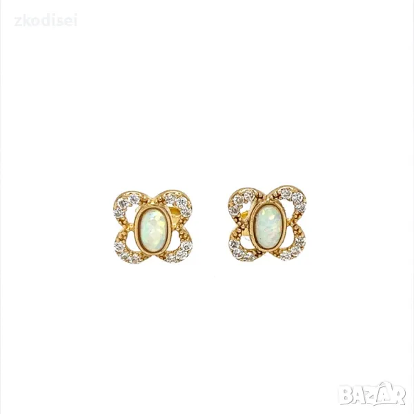 Златни обеци 1,37гр. 14кр. проба:585 модел:26620-4, снимка 1