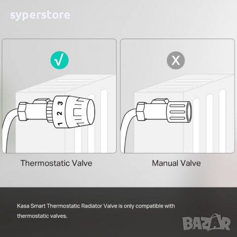 Интелигентният термостатичен радиаторен вентил TP-Link Kasa KE100 KIT контрол на температурата, снимка 5 - Други - 39717907