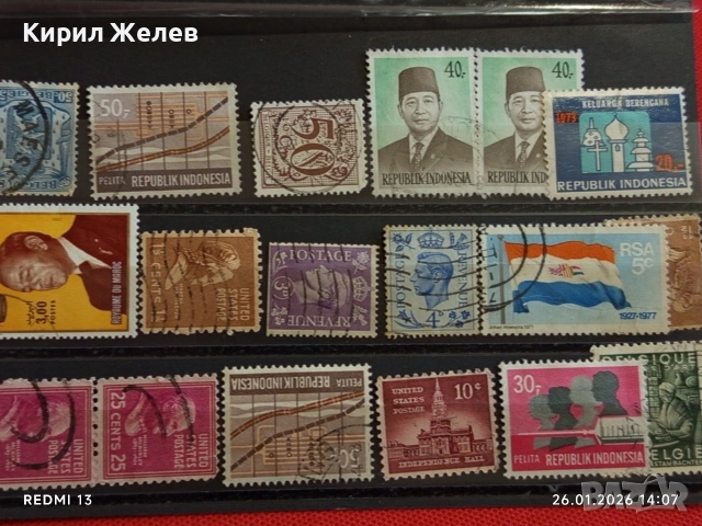 Стари пощенски марки от цял свят смесени МАРИКО, АМЕРИКА, ИНДОНЕЗИЯ за КОЛЕКЦИЯ 52011, снимка 10 - Филателия - 53231006