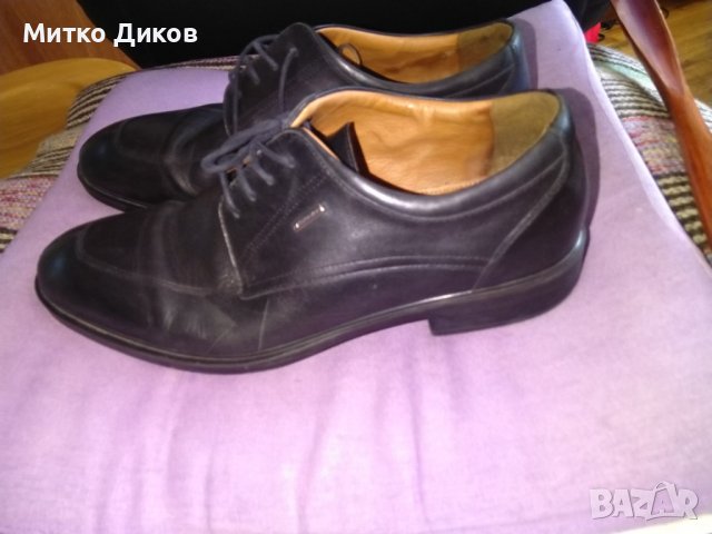 Мъжки официални обувки като нови меки телешки бокс Geox Respira amphibiox №43 стелка 28см, снимка 3 - Официални обувки - 36988461