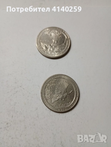 САЩ МОНЕТИ ЛОТ 1/4 куортър долар 2015 г , снимка 3 - Нумизматика и бонистика - 52314095
