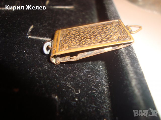 СТАРА АРТ ДЕКО БРОНЗОВА МИНИ РАМЧИЦА ЗА СНИМКА ЛЮБОВЕН РЕТРО МЕДАЛЬОН 10814, снимка 7 - Антикварни и старинни предмети - 30652701