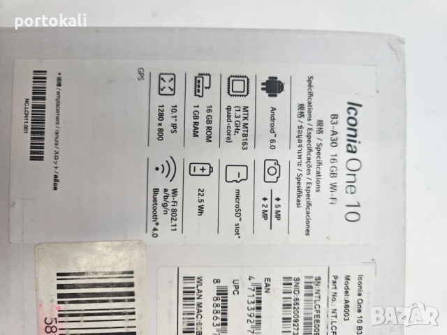 Таблет Acer Iconia One 10 A6003, снимка 3 - Таблети - 52497523