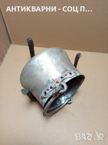 Комплект Соц Стари Медно Менче Със Саджек Пиростия За Огнище 1.5лт Номер 4., снимка 6 - Антикварни и старинни предмети - 51477206