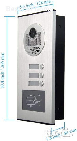 AMOCAM 3-инчова видеодомофонна система за апартаменти, снимка 3 - Други - 52363932