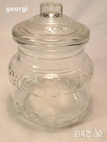 винтидж италиански стъклен буркан   19/5, снимка 2 - Декорация за дома - 49266641
