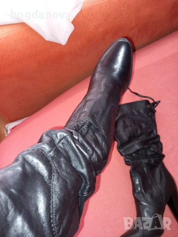 Нови ботуши на ток, естествена кожа, 40 номер, снимка 16 - Дамски ботуши - 53996107