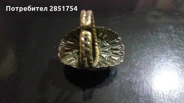Старинен посребрен пръстен с опал , снимка 6 - Антикварни и старинни предмети - 31473843