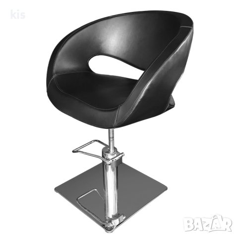 Фризьорски стол в черно T53, снимка 2 - Фризьорски столове - 42835783
