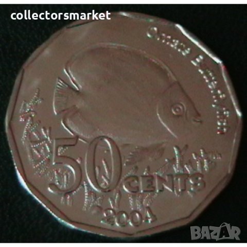 50 цента 2004, Кокосови острови, снимка 1 - Нумизматика и бонистика - 38682639