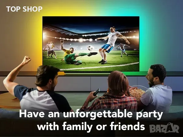Govee H6168 TV LED Backlight RGBIC задна светлина за телевизор 55-65 инча, снимка 6 - Телевизори - 48938456
