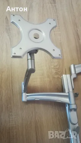 Масивна стойка за два монитора, снимка 2 - Монитори - 48891565