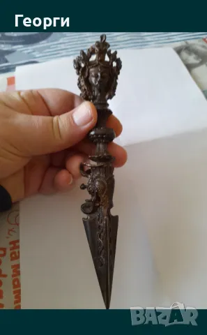 Будистки ритуален нож-1, снимка 4 - Антикварни и старинни предмети - 50125261