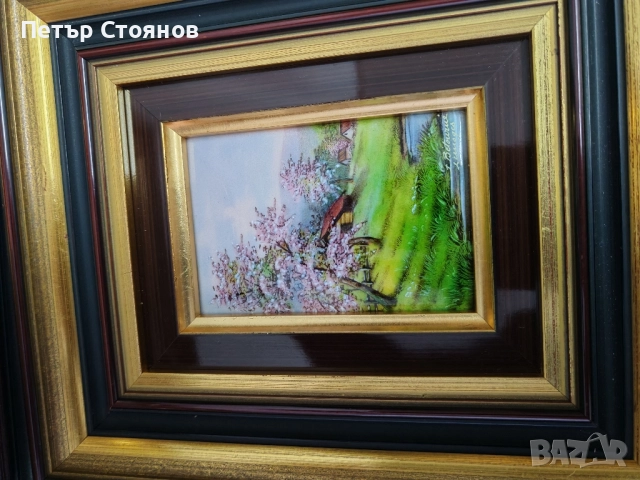 Комплект от три френски миниатюри LIMOGES, снимка 5 - Картини - 52072673