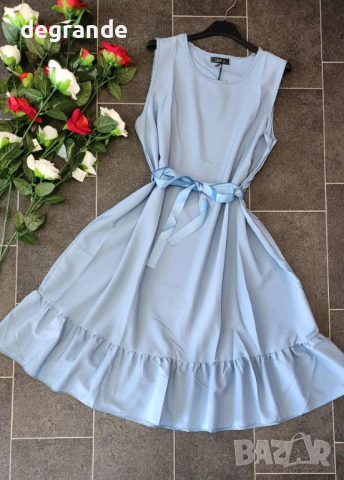 НАМАЛЕНИ дамски рокли в черно и синьо, снимка 2 - Рокли - 51551816