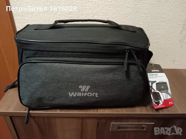 Велосипедна хладилна чанта с 2 дисаги за багажник марка Walfort.Модел Trunk Bag с капацитет 21 L., снимка 15 - Аксесоари за велосипеди - 55967065